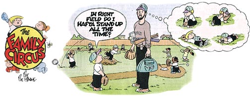 Canadan Baseball News, Family Circus Cartoon